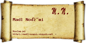 Madl Noémi névjegykártya