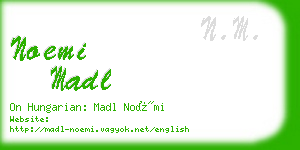 noemi madl business card